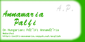 annamaria palfi business card